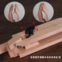 皮革工具手工DIY手缝木夹可调节可折叠式夹持桌面皮革缝线固定架