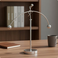 Metal Balancing Ornament Polished Decor Item Curved