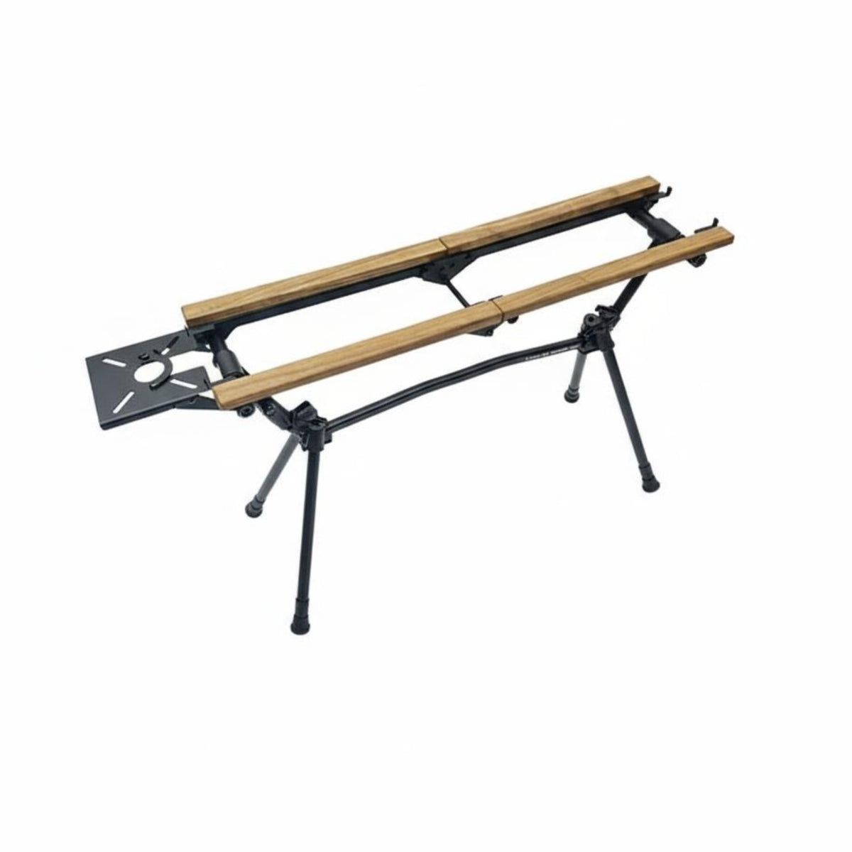 Slatted Roll-Top Stand Lightweight Portable Table Sturdy Frame for Campers