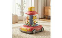 Sensory Push Toy Car with Beads Interactive Press and Rotate Toy Educational for Babies, Toddlers, Floor Play, Playroom