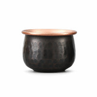 Copper Cup with Hammered Exterior Vintage Copper Tea Cup Low-Profile Drinkware for Collectors
