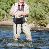 Waterproof Fishing Waist Bag with Adjustable Strap and Rod Holder