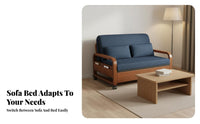 Space-Saving Pull-out Sofa Bed Multi-Functional Extendable Couch Bed Two-Way-Use Pull out Sleeper Sofa Easy Assembly for Small Apartment Dwellers, Families, Homeowners, Living Room, Home Office