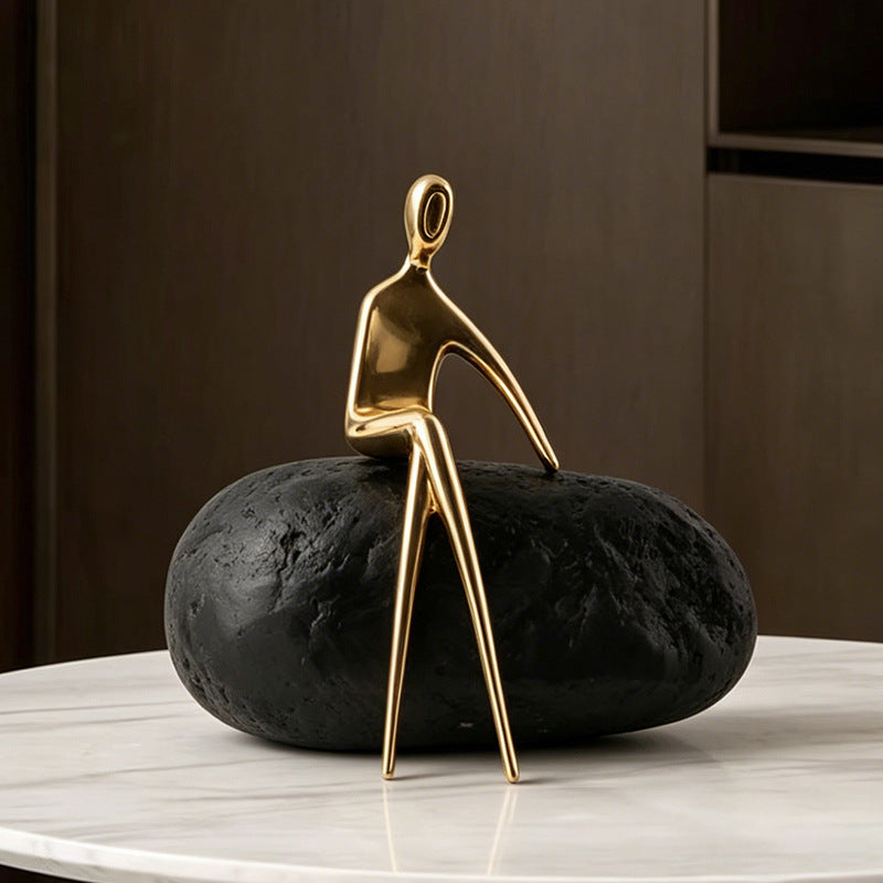Modern Minimalist Figure Sculpture Art Decor for Sales Office, Hotel, Bedside, Entryway, Living Room