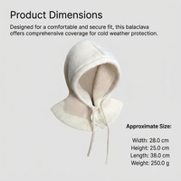 Lightweight Hooded Scarf Hat, Knit Hooded Scarf Hat, Warm Windproof Adjustable S #variant:['Beige']