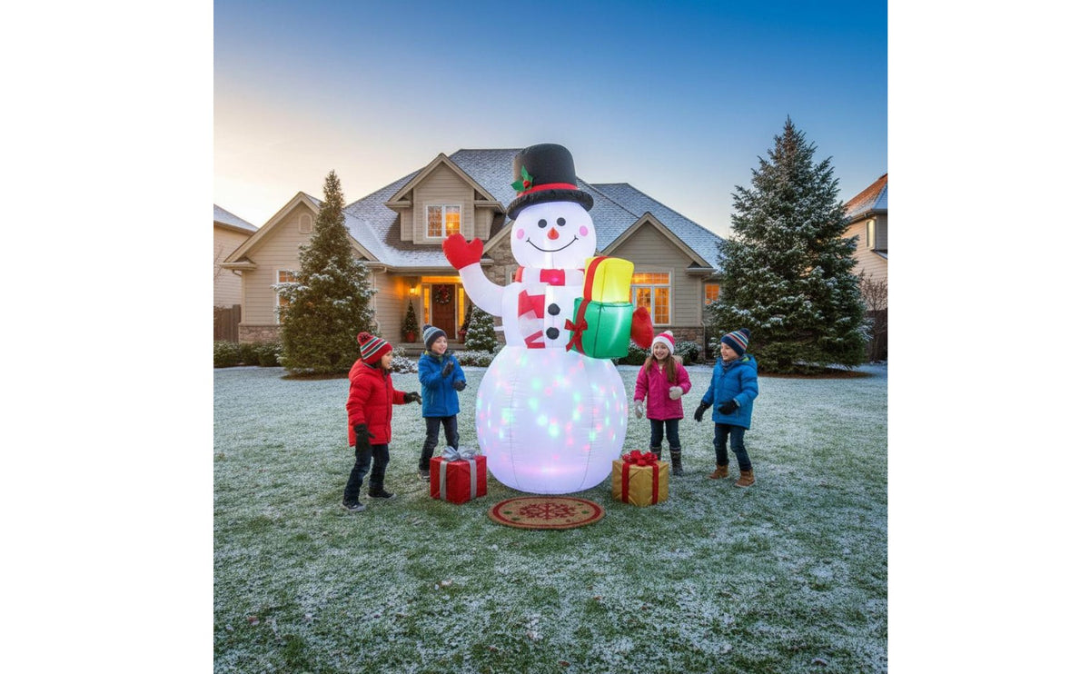 Outdoor Christmas Inflatable Weather-Resistant  with  Waterproof Lighted Christmas Yard Decoration for Lawn, Garden