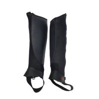 Children's Equestrian Leg Guards with Breathable Mesh and Cowhide