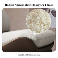 Single Sofa Chair Light Luxury design Upholstered Armchair Nordic Aesthetic Ergonomic Comfort for Apartment Dwellers, Creamice