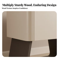 Storage Nightstand Italian aesthetic Shaped Bedside Cabinet Minimalist Design