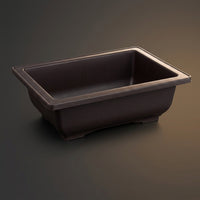 Plant Pots for House Plants and Indoor Plants, Rectangular Indoor Plant Pot with Saucer, Clay Style Flower Pots and Bonsai Pot, Small Plant Pot