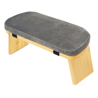 Kneeling Stool with Cushion Wooden Kneeling Stool Upholstered Meditation Bench for Practitioners