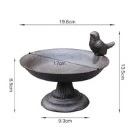 Cast Metal Avian Feeder Antique Style Bird Feeder Bowl Farmhouse Garden Ornament for Backyard