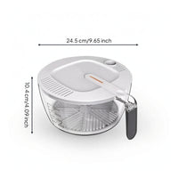 Draining Basket with Lid Handheld Vegetable Wash Drain Basket Vented for Kitchen