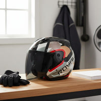 ABS Shell 3/4 Motorcycle Helmet Wind Protection Head Protector Clear Lens for Commuting