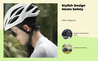 Helmet with rear light, adjustable fit