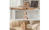 Girl Figurine Matte Tabletop Girl Statue Compact Desktop Figurine for Desk, Shelf, Nightstand