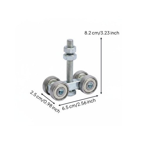 H30 Hanging Rail Rust Resistant Barn Door Roller Adjustable for Curtain, Canvas