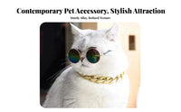 Gold Island Link Pet Adjustable Pet Island Link Chain Fashion Accessory for Cat Owners, Dog Lovers, Special Occasions, Photo Shoots, Daily Wear