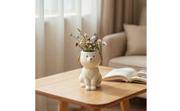 Dog Vase Glossy Dog Flower Vase Unique for Entryway