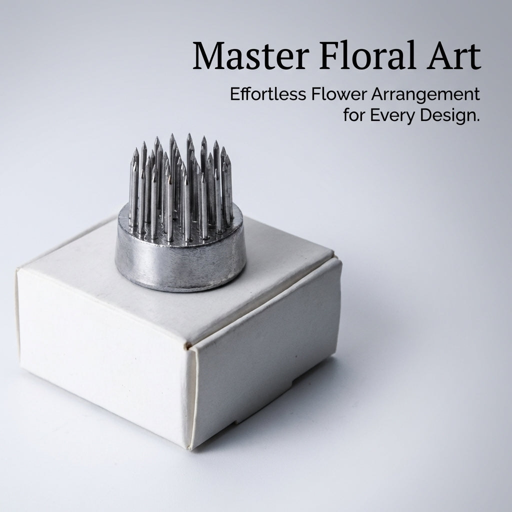 Flower Frog with Rubber Base, Round Floral Arranger Pins for DIY Craft, Holder Rubber Base Flower Arrangements, Reusable Pin Holder for Home Decor