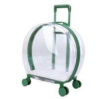 Rolling Pet Carrier Hard-Shell Pet Carrier with Wheels Sturdy for Travel