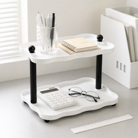 Acrylic Shelf, 2-Tier Perfume Organiser, Clear Cosmetic Organiser Shelf for Desktop, Skincare Display Rack