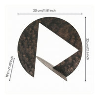 Geometric Metal Ornament Minimalist Triangular Cutout Decor Abstract Style Geometric Ball Decor