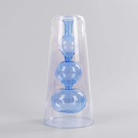 Double Layer Glass Vase: Modern Minimalist Home Decor