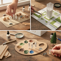 White Miniature Figures for DIY Architectural Model Sand Table Scenery