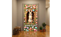 Easter Door Cover Vibrant Colors Joyful Easter Door Sign Large Size for Outdoor