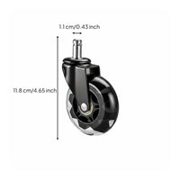 Double Wheel Casters Double Bearing Rubber Caster Wheels Floor Safe for Sofa