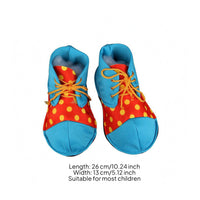 Textile Children's Clown Shoes Lace-up Ankle-High Clown Shoes Soft Interior Party Footwear Easy to Wear for Cosplay