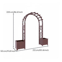 Wooden Garden Arch Weather-Resistant Wooden Garden Arbor Lattice Side Panels Climbing Plant Archway for DIY Enthusiasts, Walkway Entrance, Yard, Patio