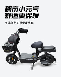 电动车把套冬季潜水料摩托车把手套防寒防风加绒加厚骑行手套保暖