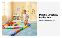 Non-Slip Surface Sensory Balance Path Sturdy Construction Sensory Path Toy Brightly Colored Wavy Walkway Toy Interlocking Design for Toddlers, Preschoolers, Family, Indoor Play, Preschool, Playroom, Backyard