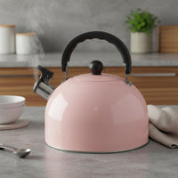 Pink Singing Kettle    Whistle 3L Stovetop Water Kettle Anti-Heat Handle Stainless Steel Whistling Teapot for Coffee Drinkers, Home Bar