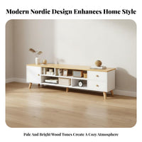 Nordic Theme TV Cabinet Space-Saving Contemporary Television Stand Versatile Modern Media Console for Apartment, Bedroom
