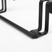 Bedroom and Closet Metal Over the Door Space Saver for Any Homeowner, Sleek Black Hanger for Coats and Bags, Versatile the Towel Hook