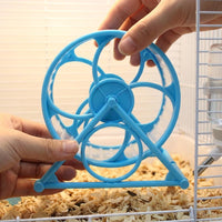 Silent Hamster Wheel and Hamster Exercise Wheel, 12.5cm Design with Triangular Support, Easy Disassembly for Small Pet Cage Accessories