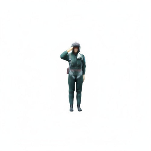 1/72 Scale Ground Crew Figurine High Intricacy Air Force Personnel Model