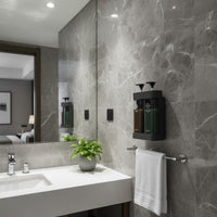 Shampoo and Conditioner Dispenser Punch-Damage-Free Installation for Hotel