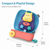 7PCS Bathtub Toys for 0-3 Years, Kids Bath Set with Storage Bag, Educational Learning Water Play Sand Play Toys