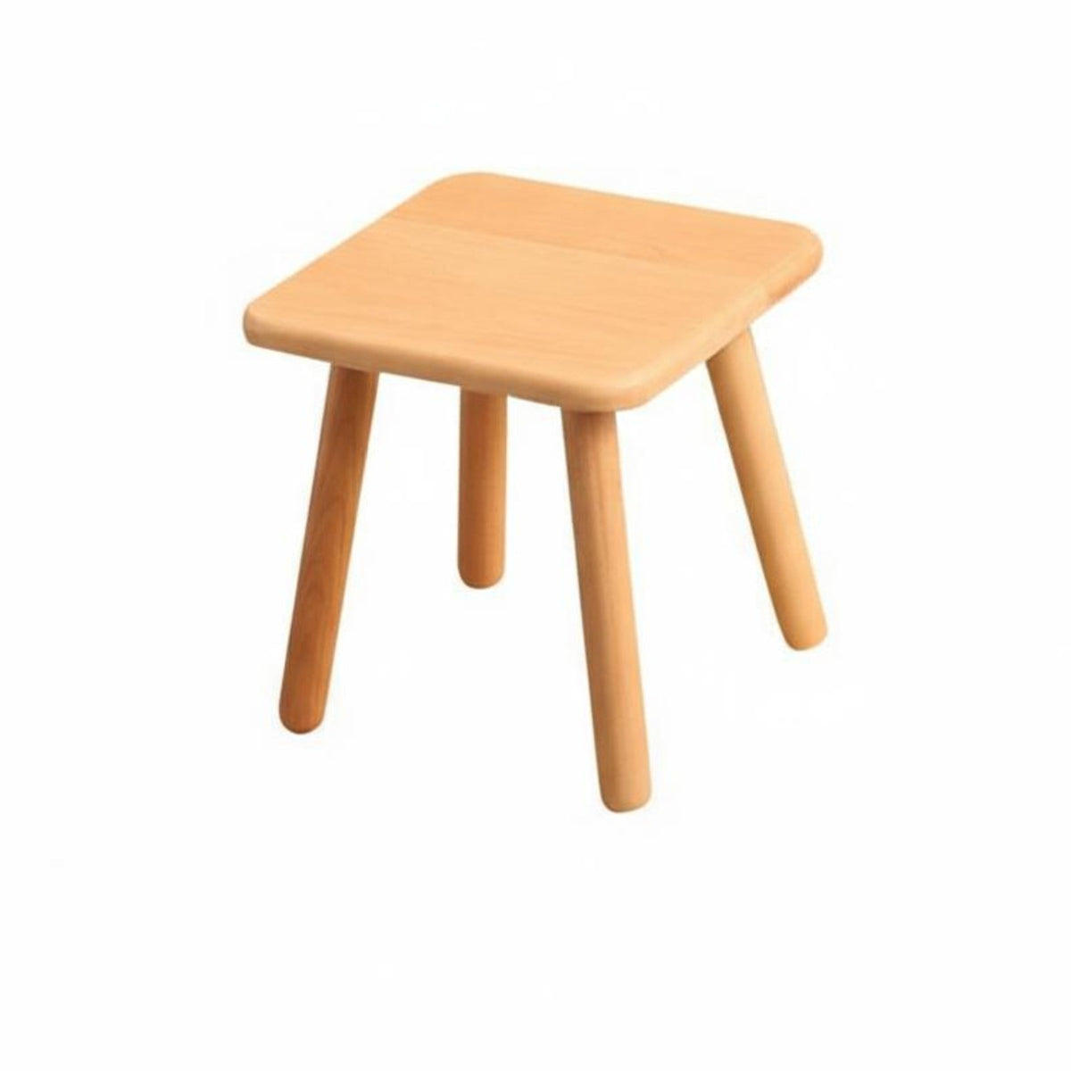 Square Wooden Stool Multi-Purpose Footrest Long-Lasting for Living Room, Kids