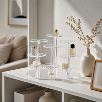 Black Acrylic Box for Figurines, 7-Slot Collection Display Case, Exhibition, Dust Protection