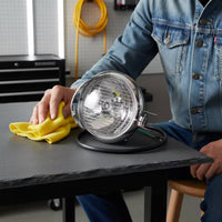 Retro Motorcycle Fog Light Custom Motorcycle Light with Grille Chromed Chrome Fog Lamp Easy to Install for Motorcyclists