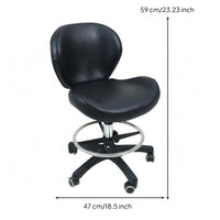 Swivel Salon Chair Stool Footrest Rolling Salon Stool Chrome