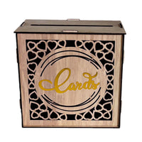Wooden Wedding Card Box Large Capacity Celebration Decor Easy to Assemble