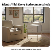 3-Drawer Nightstand Bauhaus Aesthetic Drawer Cabinet with Cylindrical Frame