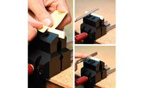 Precision Vise with Jaw Pads Versatile Tabletop Vise Clamp for Hobbyists, Jewelers, Home Studio