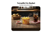 Restaurant Design Mini French Fry Basket Miniature Size Mini Fry Basket Easy to Clean Individual Food Server Multi-Purpose for Restaurants, Pubs, Parties